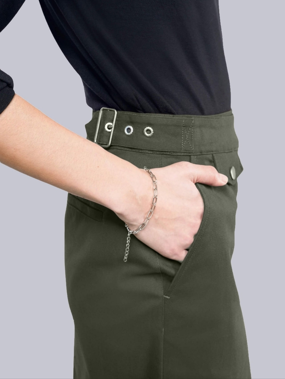 Wildfang The Essential Cotton Twill Utility Wrap Skirt - Picture 12 of 15